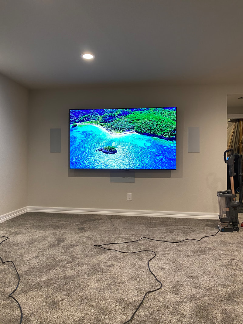 A clean mounted television install